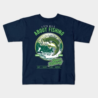 all i think about is fishing Kids T-Shirt